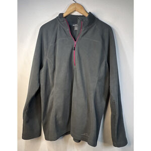 Eddie Bauer Women’s Size XXL Gray 3/4 Zip Fleece Jacket 2XL